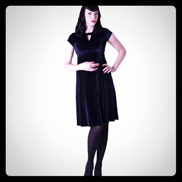 midnight blue velvet dress uk
